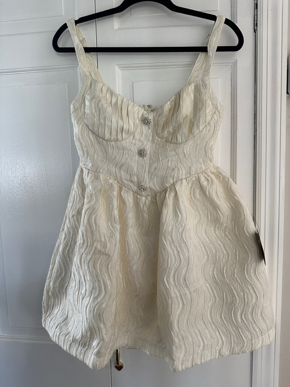 Cream Textured Party Dress - Lulu’s